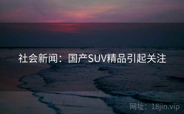 社会新闻:国产SUV精品引起关注