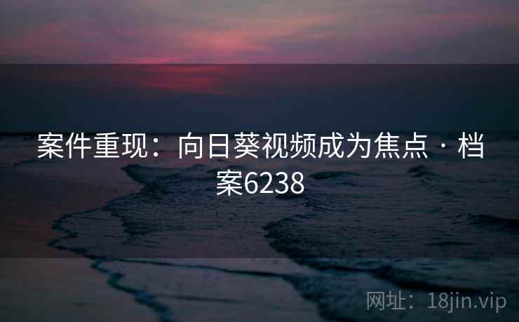 案件重现：向日葵视频成为焦点 · 档案6238